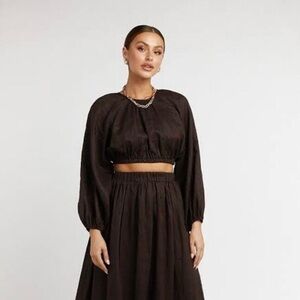 DISSH Brown Crop Top